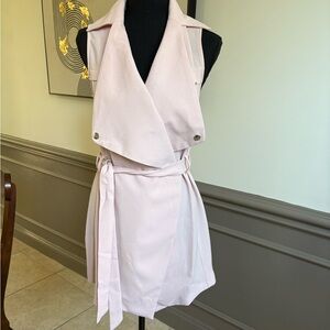 Missguided Pink Asymmetrical Wrap Mini Dress